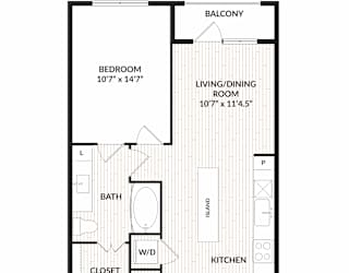 Aura Main Street New Apartments in Lewisville, Texas A1 Floor Plan