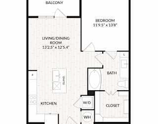 Aura Main Street New Apartments in Lewisville, Texas A4 Floor Plan