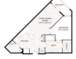 Aura Main Street New Apartments in Lewisville, Texas A5 Floor Plan