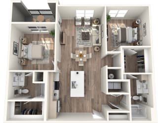 Avenue64 Luxury Apartments in O'Fallon, Missouri B1 Floor Plan