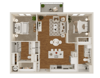 B2 Floor Plan at Lenox Grand, Texas