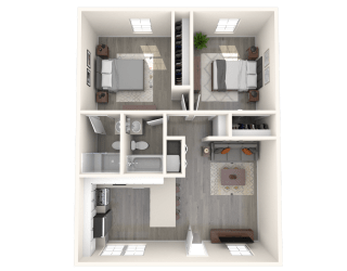 SITE Scottsdale Apartments B2 3D Floor Plan