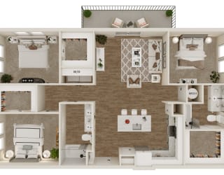 C1 Floor Plan at Lenox Grand, Texas, 78727