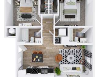 Cabana Aldea Apartments in Glendale, Arizona Two Bedroom Floor Plan