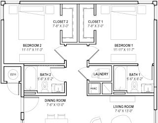 Cabana Aldea Apartments in Glendale, Arizona 2 Bed 2 Bath Floor Plan