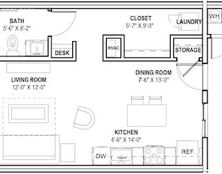 Cabana Aldea Apartments in Glendale, Arizona Studio Floor Plan