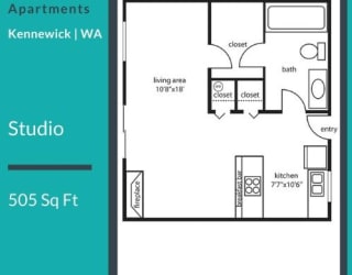 Clearwater Square Apartments Studio Floor Plan