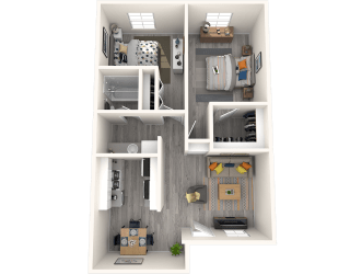 Tides at South Tempe 3D Floor Plan The Cooper