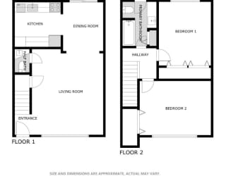 Curtis Meadow Apartments in Boise, Idaho B2 Floor Plan