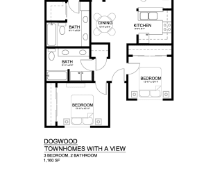 Townhomes with a View Dogwood Floor Plan