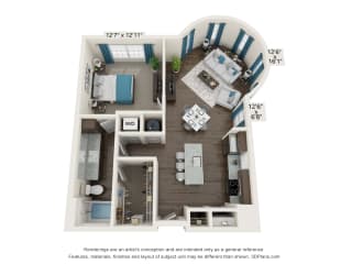 The Dylan Apartments A3 Floor Plan