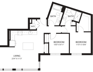 Vela Apartments E2 Floor Plan