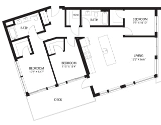 Vela Apartments F2 Floor Plan