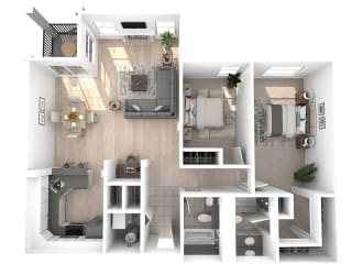Villaggio on Yarrow Bay Apartments Florence Renovated Floor Plan