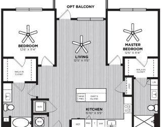 Alton Optimist Park Apartments Highball Floor Plan