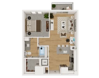 A3 Floor Plan at Lenox Burnet, Texas, 78757