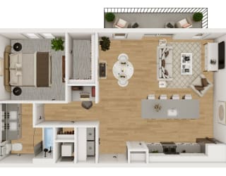 A7 Floor Plan at Lenox Burnet, Texas, 78757