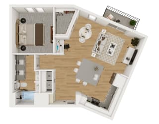 A8 Floor Plan at Lenox Burnet, Austin, TX 78757