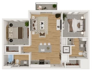 B1 Floor Plan at Lenox Burnet, Austin, TX