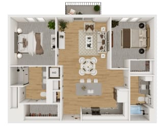 B4 Floor Plan at Lenox Burnet, Austin