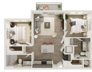 Lenox Katy Crossing B1 Floor Plan