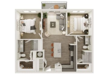 Lenox Katy Crossing B2 Floor Plan
