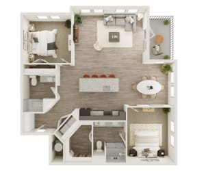 Lenox Katy Crossing B6 Floor Plan