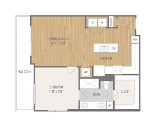 Lyra on McKinney A6 Floor Plan