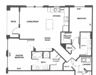 Laramer Arapahoe Denver, CO City House Apartments 2 bedroom 1 bath