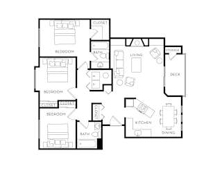 Orchard Ridge Apartments Gala Renovated Floor Plan