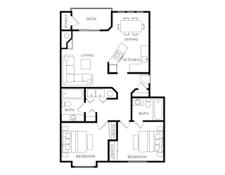 Orchard Ridge Apartments Apricot Renovated Floor Plan
