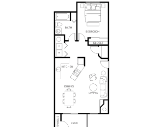Orchard Ridge Apartments Persimmon Renovated Floor Plan