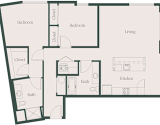 2Bed2Bath_E at Cru at Willows Apartments, Redmond, WA
