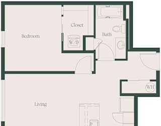 1Bed1Bath_L at Cru at Willows Apartments, Redmond, 98052