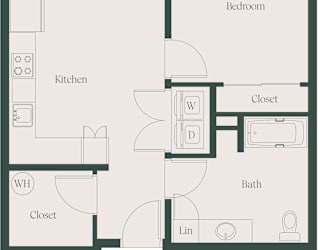 1Bed1Bath_D at Cru at Willows Apartments, Redmond