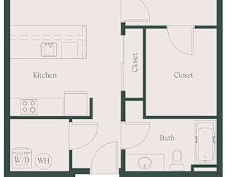 1Bed1Bath_H at Cru at Willows Apartments, Washington