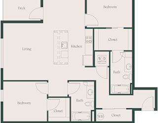 2Bed2Bath_C at Cru at Willows Apartments, Redmond