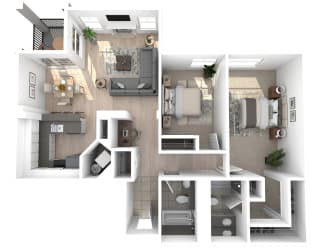 Villaggio on Yarrow Bay Apartments Portofino Renovated Floor Plan