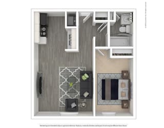 Proximity Apartment Homes 1x1 Floor Plan
