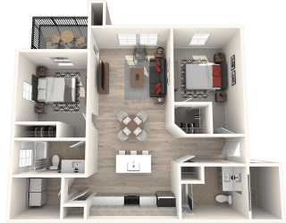 RedPoint Apartments Two Bedroom
