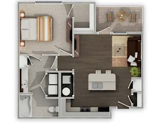 Sierra Ridge Apartments in Dickinson, North Dakota Bakken Furnished Floor Plan