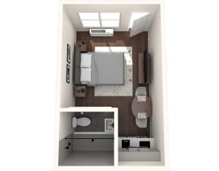 The Alegre Studio A Floor Plan