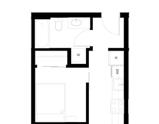 Floor Plan Open One Bedroom