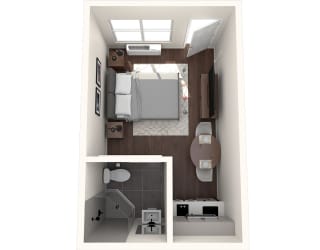 The Alegre Studio B Floor Plan