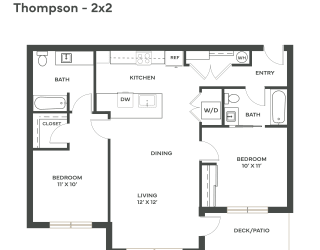 Sumner Mill Apartments 2D Floor Plan Thompson