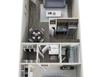 The Icon on Central Apartments in Phoenix, Arizona 1x1 A Floor Plan