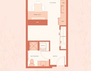 The Warren in Spokane, WA Studio A Floor Plan