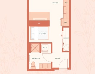 The Warren in Spokane, WA Studio A Floor Plan