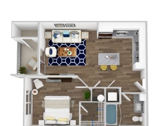 The Edison at Bozeman Apartments Bridger 3D Floor Plan