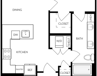 Trovita Rio Apartments in Tempe, Arizona 1x1 Floor Plan